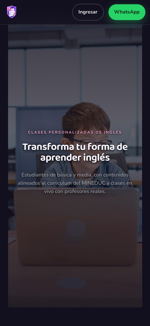La misma plataforma vista en un teléfono